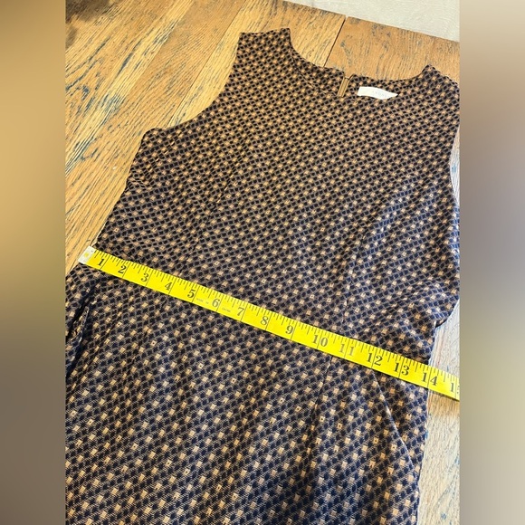 ANONYME navy & brown patterned dress size S - Picture 5 of 9